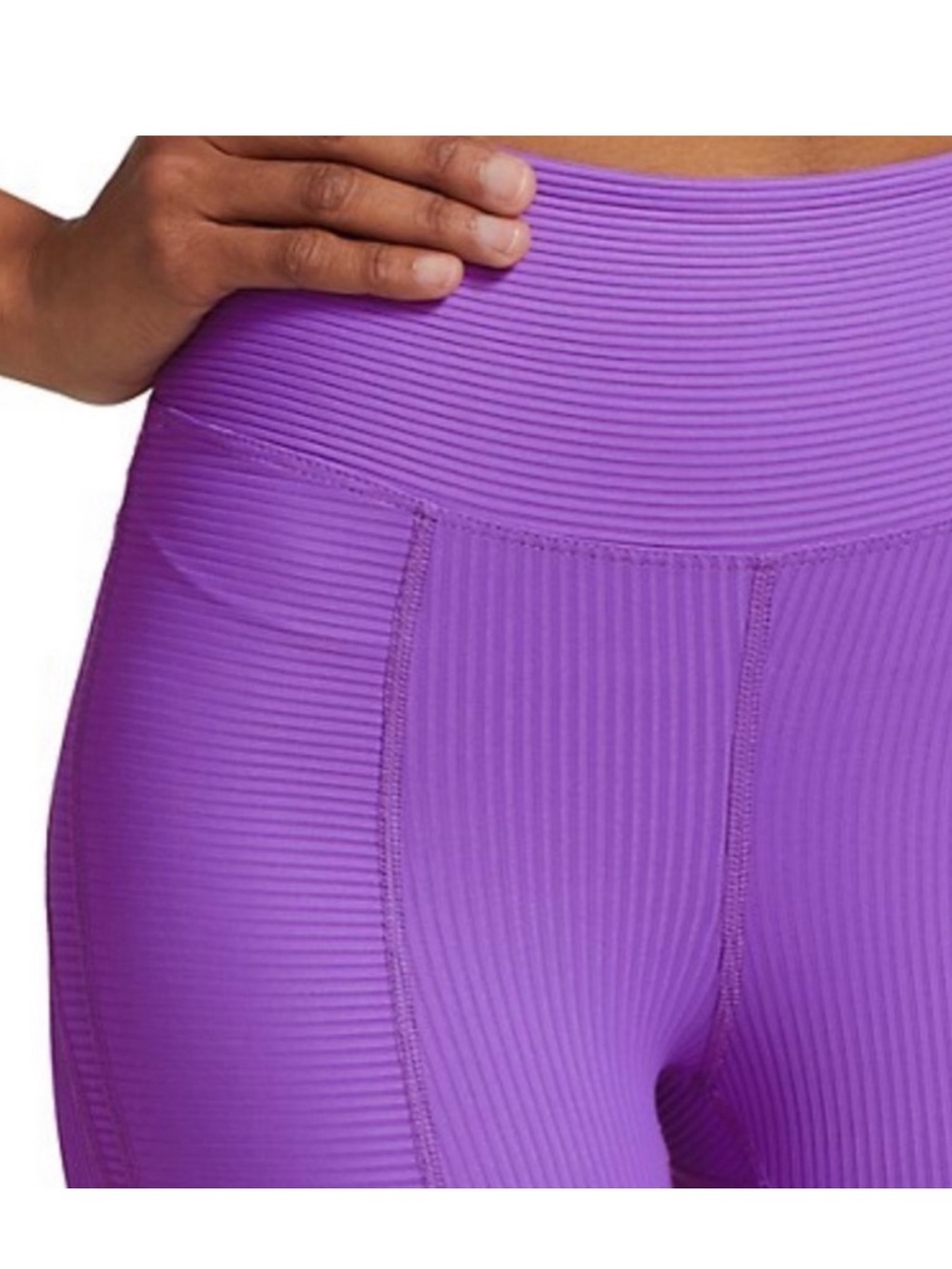 Year of Ours Orchid Purple Ribbed Leggings — small - Picture 2 of 7